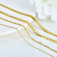 Simple Style Geometric Titanium Steel Plating 18k Gold Plated Necklace main image 6