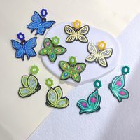 1 Pair Sweet Flower Butterfly Arylic Epoxy Women's Drop Earrings main image 5