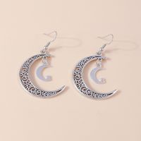 1 Pair Simple Style Moon Alloy Women's Drop Earrings main image 4