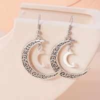 1 Pair Simple Style Moon Alloy Women's Drop Earrings main image 1
