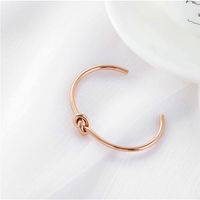 1 Piece Simple Style Solid Color Knot Stainless Steel Plating Bangle sku image 3