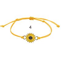 1 Pièce Décontractée Fleur Alliage Ligne De Cire Placage Femmes Bracelets sku image 5