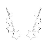 1 Pair Simple Style Star Copper Plating Ear Studs main image 4