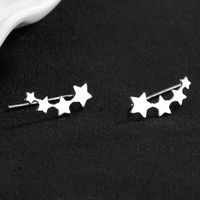 1 Pair Simple Style Star Copper Plating Ear Studs main image 1