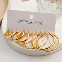 1 Set Simple Style Solid Color Alloy Plating Gold Plated Women's Drop Earrings main image 5