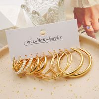1 Set Simple Style Solid Color Alloy Plating Gold Plated Women's Drop Earrings main image 4