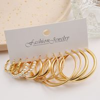 1 Set Simple Style Solid Color Alloy Plating Gold Plated Women's Drop Earrings main image 2
