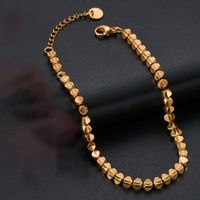 1 Piece Retro Circle Stainless Steel Natural Stone Pearl Plating Bracelets sku image 3