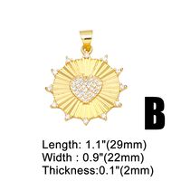 1 Piece Simple Style Heart Shape Copper Inlay Zircon 18k Gold Plated Jewelry Accessories main image 4
