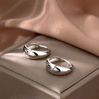 1 Pair Simple Style Solid Color Plating Copper White Gold Plated Earrings main image 4