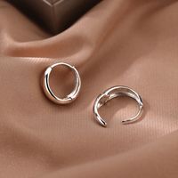 1 Pair Simple Style Solid Color Plating Copper White Gold Plated Earrings main image 3