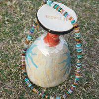 1 Piece Retro Colorful Natural Stone Copper Necklace main image 2