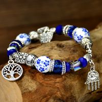 Chinoiserie Round Tree Artificial Crystal Alloy Ceramics Wholesale Bracelets main image 2