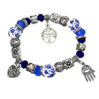 Chinoiserie Round Tree Artificial Crystal Alloy Ceramics Wholesale Bracelets main image 3