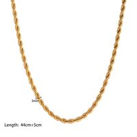 304 Stainless Steel 18K Gold Plated Hip-Hop Chain Geometric Necklace sku image 6