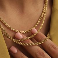 304 Stainless Steel 18K Gold Plated Hip-Hop Chain Geometric Necklace main image 1