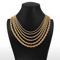 304 Stainless Steel 18K Gold Plated Hip-Hop Chain Geometric Necklace main image 6