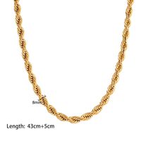 304 Stainless Steel 18K Gold Plated Hip-Hop Chain Geometric Necklace sku image 10