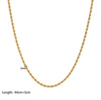 304 Stainless Steel 18K Gold Plated Hip-Hop Chain Geometric Necklace sku image 4