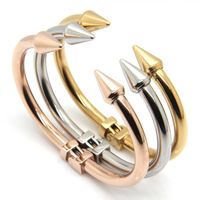 1 Piece Fashion Solid Color Stainless Steel Bangle main image 1