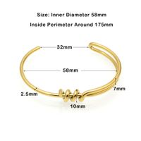 1 Piece Simple Style Solid Color Titanium Steel Plating Bangle main image 3