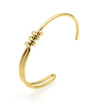 1 Piece Simple Style Solid Color Titanium Steel Plating Bangle main image 1