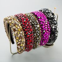 Simple Style Water Droplets Cloth Inlay Glass Hair Band 1 Piece main image 1