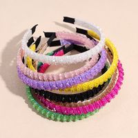 Sweet Solid Color Artificial Crystal Hair Band main image 4