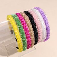Sweet Solid Color Artificial Crystal Hair Band main image 1