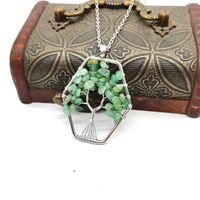 1 Piece Ethnic Style Leaf Natural Stone Plating Metal Necklace main image 3