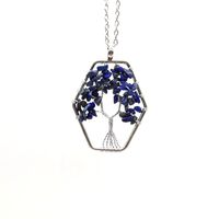 1 Piece Ethnic Style Leaf Natural Stone Plating Metal Necklace sku image 3
