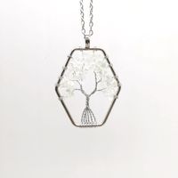 1 Piece Ethnic Style Leaf Natural Stone Plating Metal Necklace sku image 6