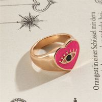 1 Piece Simple Style Commute Eye Alloy Plating Metal Women's Rings main image 1