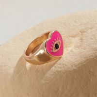 1 Piece Simple Style Commute Eye Alloy Plating Metal Women's Rings main image 5