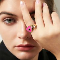 1 Piece Simple Style Commute Eye Alloy Plating Metal Women's Rings main image 6