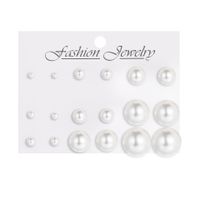Wholesale Jewelry 1 Set Simple Style Solid Color Imitation Pearl Ear Studs main image 3
