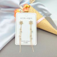 1 Pair Elegant Star Tassel Heart Shape Inlay Alloy Artificial Pearls Rhinestones Glass Earrings sku image 33