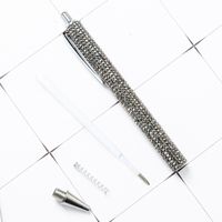 Press Jump Pen In Stock Wholesale Rhinestone Foreskin Pressing Pen Girl Student Stationery Ballpoint Pen Multicolor Pressing Pen main image 4