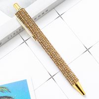 Press Jump Pen In Stock Wholesale Rhinestone Foreskin Pressing Pen Girl Student Stationery Ballpoint Pen Multicolor Pressing Pen sku image 2