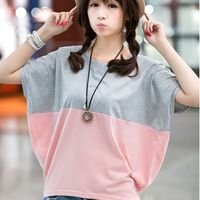 Sweet Korean Style Solid Color Polyester Milk Fiber Patchwork Rib-knit Blouse main image 5