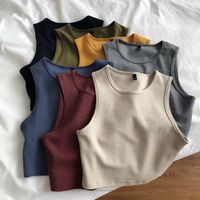 Women's T-shirt Sleeveless T-shirts Casual Solid Color main image 1