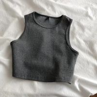 Women's T-shirt Sleeveless T-shirts Casual Solid Color main image 5