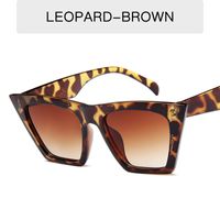 Fashion Solid Color Leopard Ac Square Full Frame Women's Sunglasses sku image 6