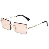 Simple Style Gradient Color Solid Color Pc Square Frameless Women's Sunglasses sku image 27