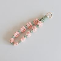 1 Piece Original Design Flower Cotton String Knitting Bag Pendant Keychain sku image 16