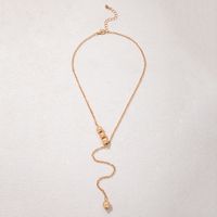 1 Piece Casual Solid Color Alloy Plating Gold Plated Women's Pendant Necklace main image 5