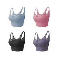 Simple Style Solid Color Polyester U Neck Active Tops Vest main image 5