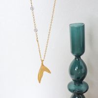 Simple Style Fish Tail Titanium Steel Necklace main image 4