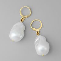 Wholesale Jewelry 1 Pair Baroque Style Irregular Imitation Pearl Drop Earrings main image 2