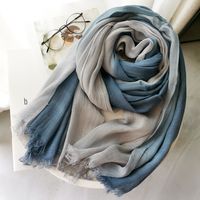 Women's Elegant Gradient Color Cotton Scarves & Gloves sku image 1